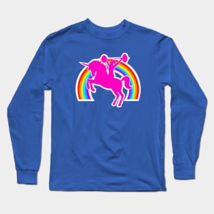 Barbell Girl, barbell unicorn, gym girl Long Sleeve T-Shirt